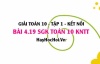 Bài 4.19 SGK Toán 10 tập 1 Kết nối tri thức